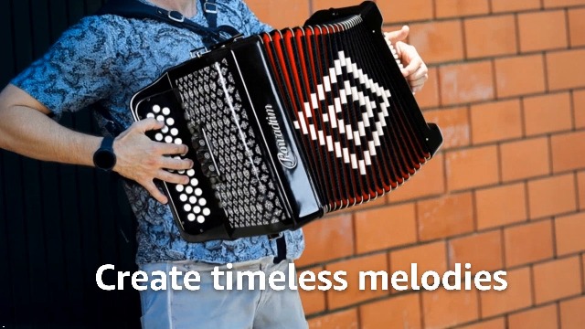 Amazon.com: Accordion 34-Key Diatonic 12 Bass Buttons, F/B/E